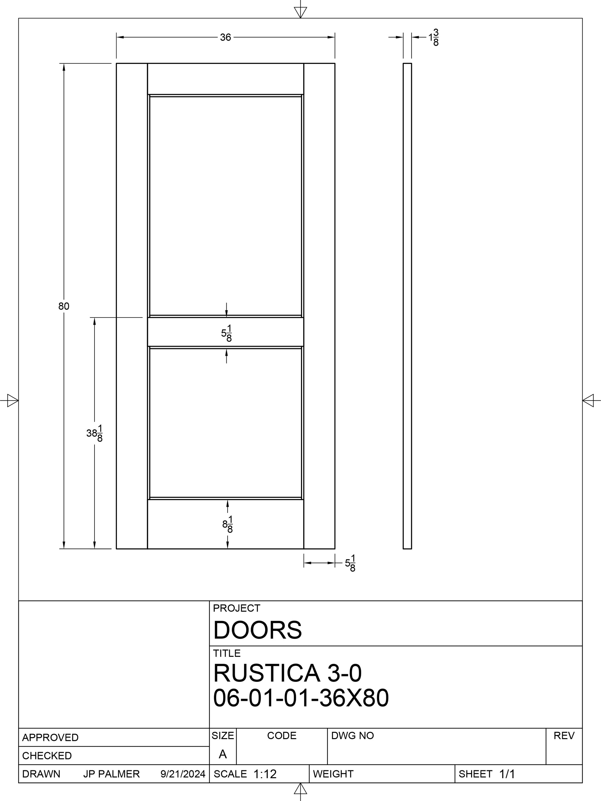 Rustica Cedar Screen Door