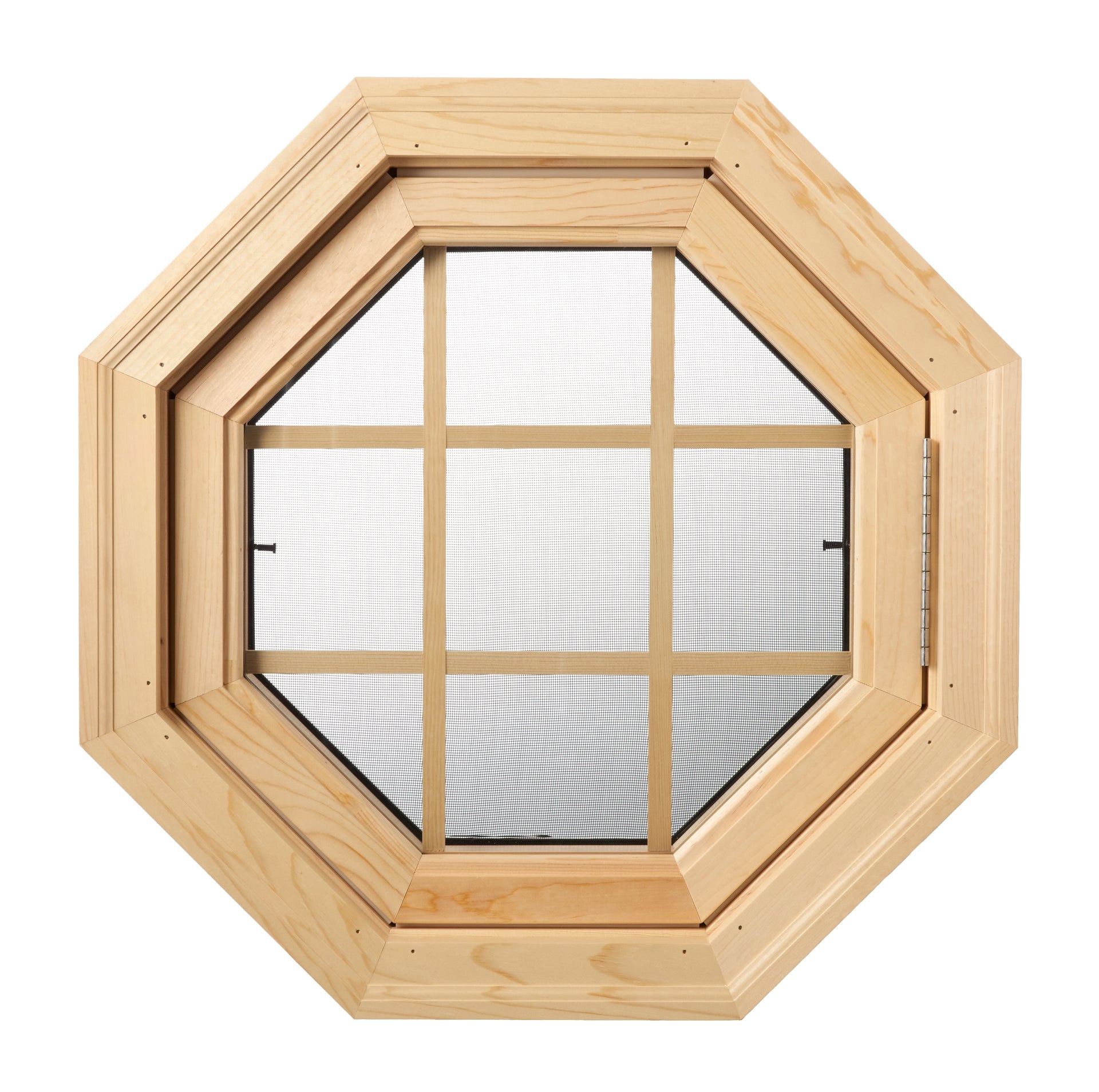 Large Cabin Breeze Wood Venting Octagon Hinge Right