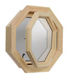 Cabin Breeze Wood Vent Octagon Clear IG Right Hinge Open