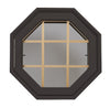Rambler Breeze Bronze Poly Venting Octagon Clear IG Glass Pine Removable Grille Hinged Left
