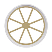 Rambler White Poly Round Window Clear Insulated Glass with 8 Light Spoked Polyurethane Grille
