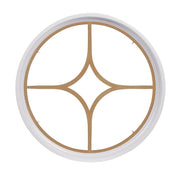 Rambler Primed Round Poly Window with 5 Light Diamond Poly Grille