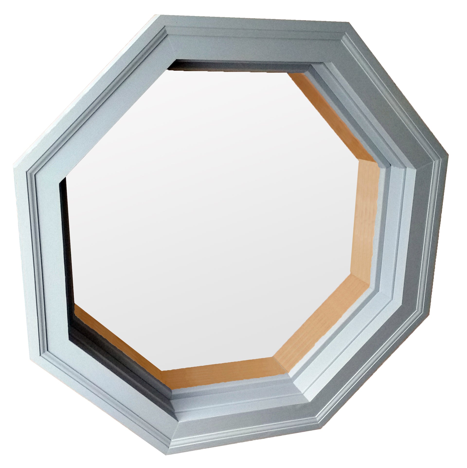 Grey Primed Exterior Octagon Window