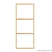 3 light pine customizable window grill insert