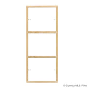 3 light pine customizable window grill insert