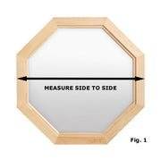Photo of sash with directions on where to measure.
