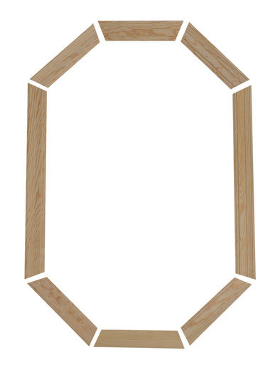 2-1/4" Colonial Pine Trim Kit for 20 x 34 poly stationary octagon window
