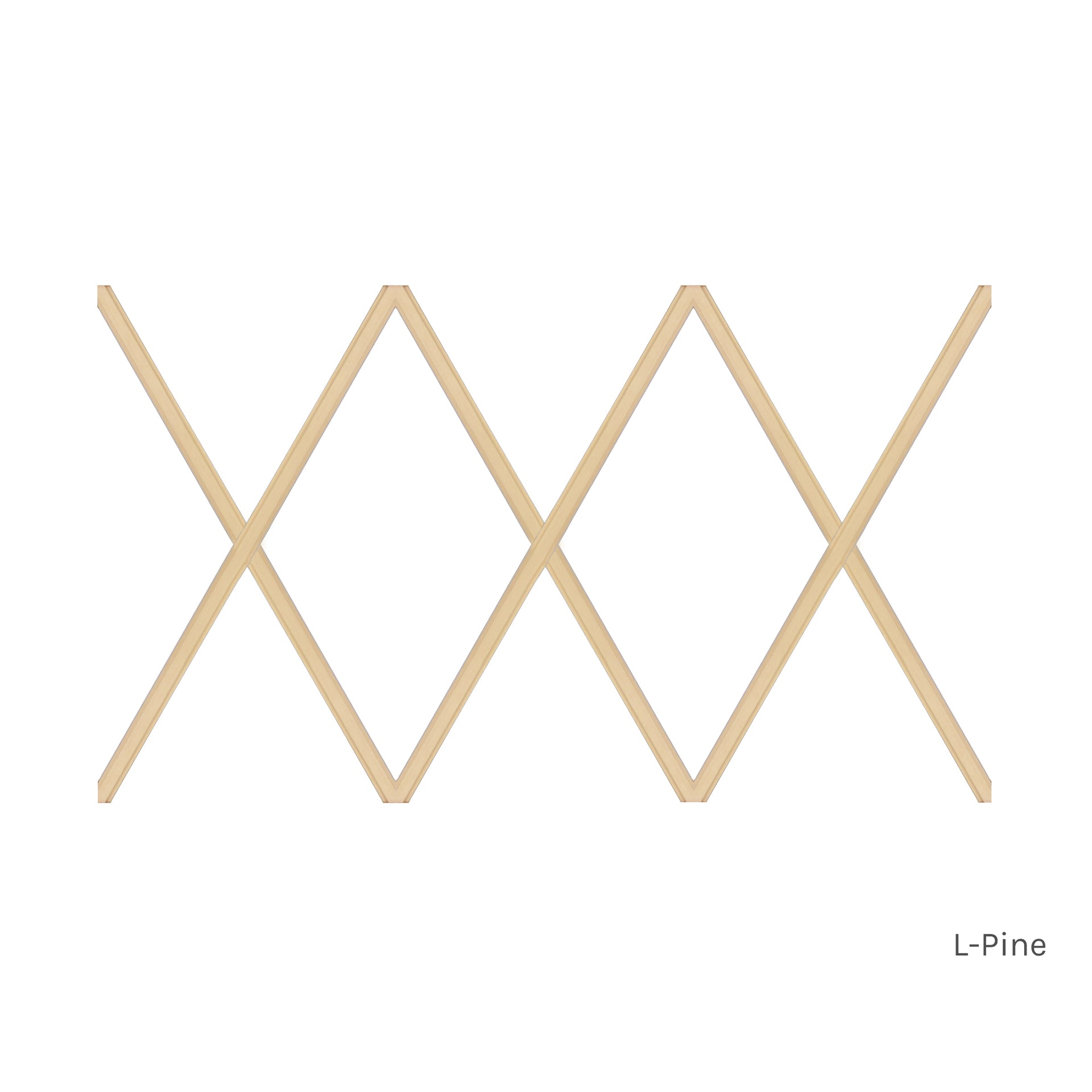 L-Pine 10 Light Diamond Non Surround Window Grille