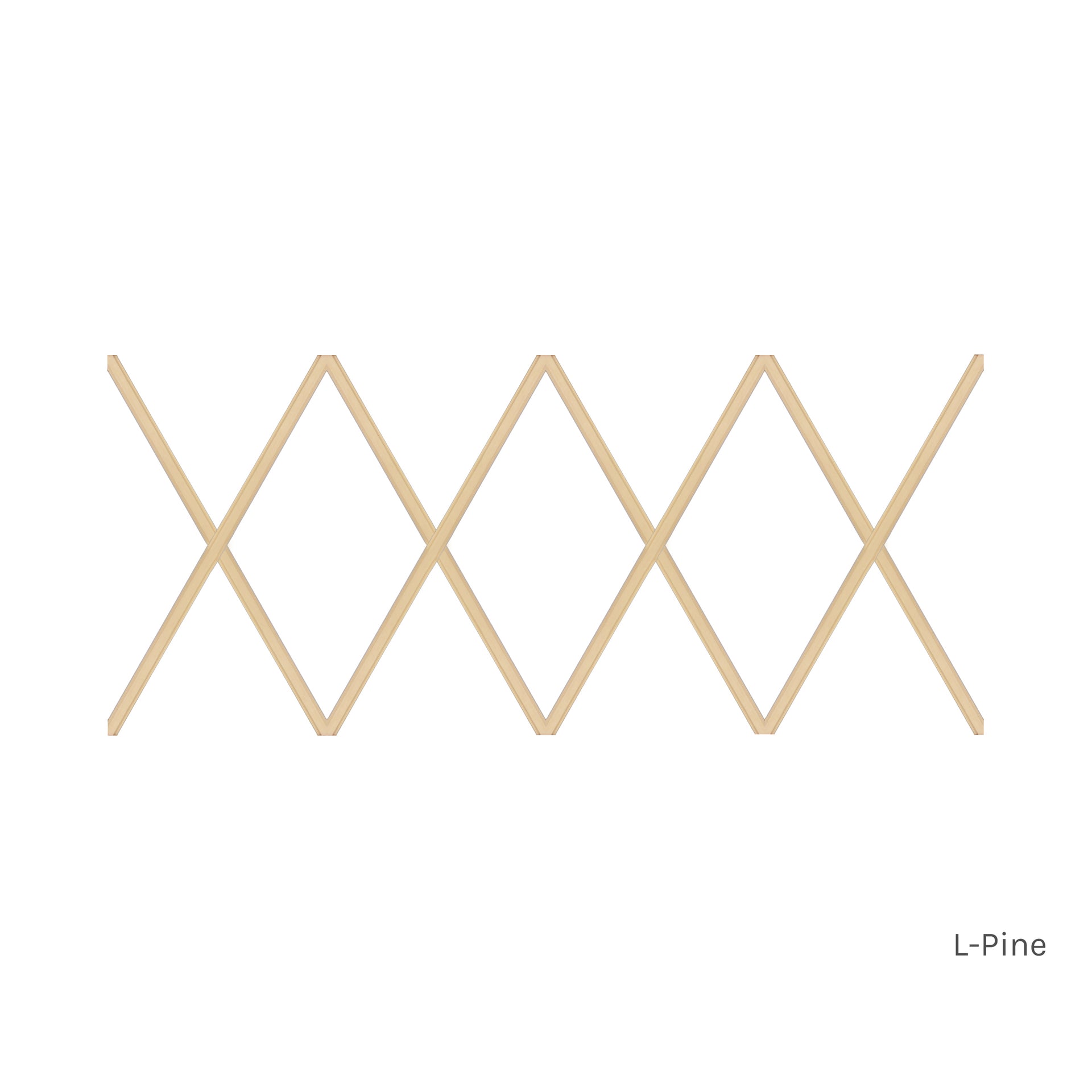 L-Pine 13 Light Diamond Non Surround Window Grille