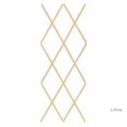 L-Pine 17 Light Vertical Diamond Non Surround Window Grille