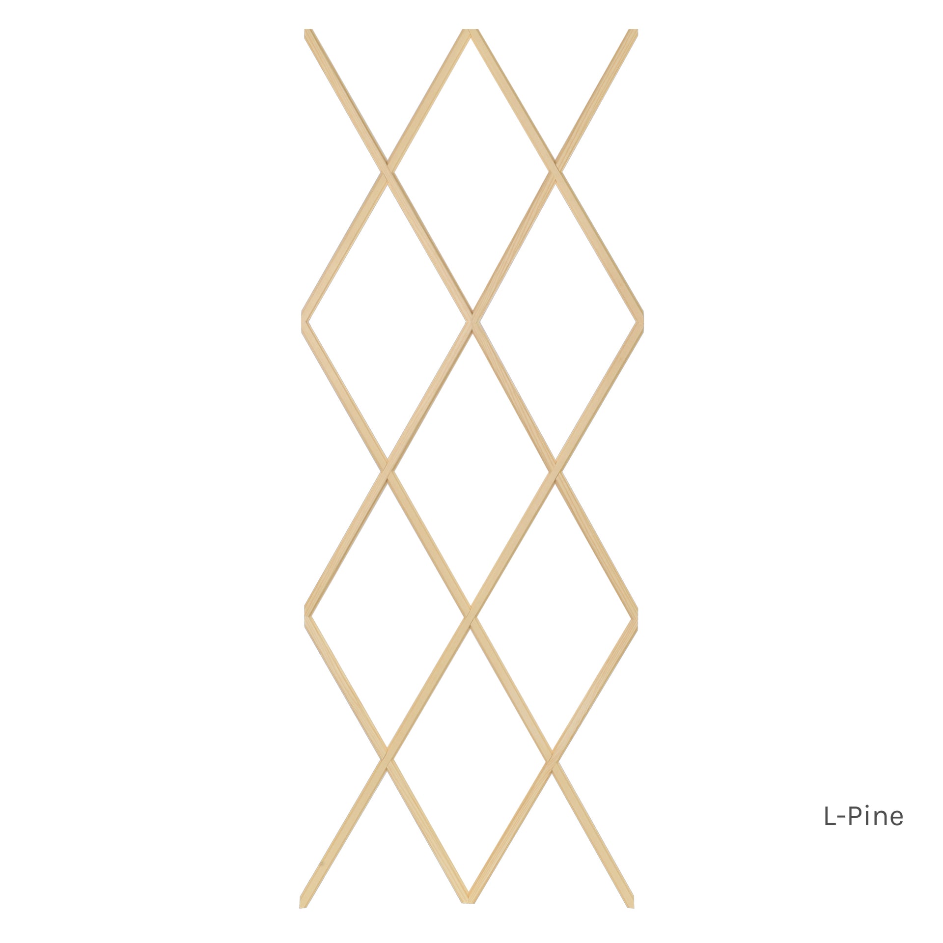 L-Pine 17 Light Vertical Diamond Non Surround Window Grille