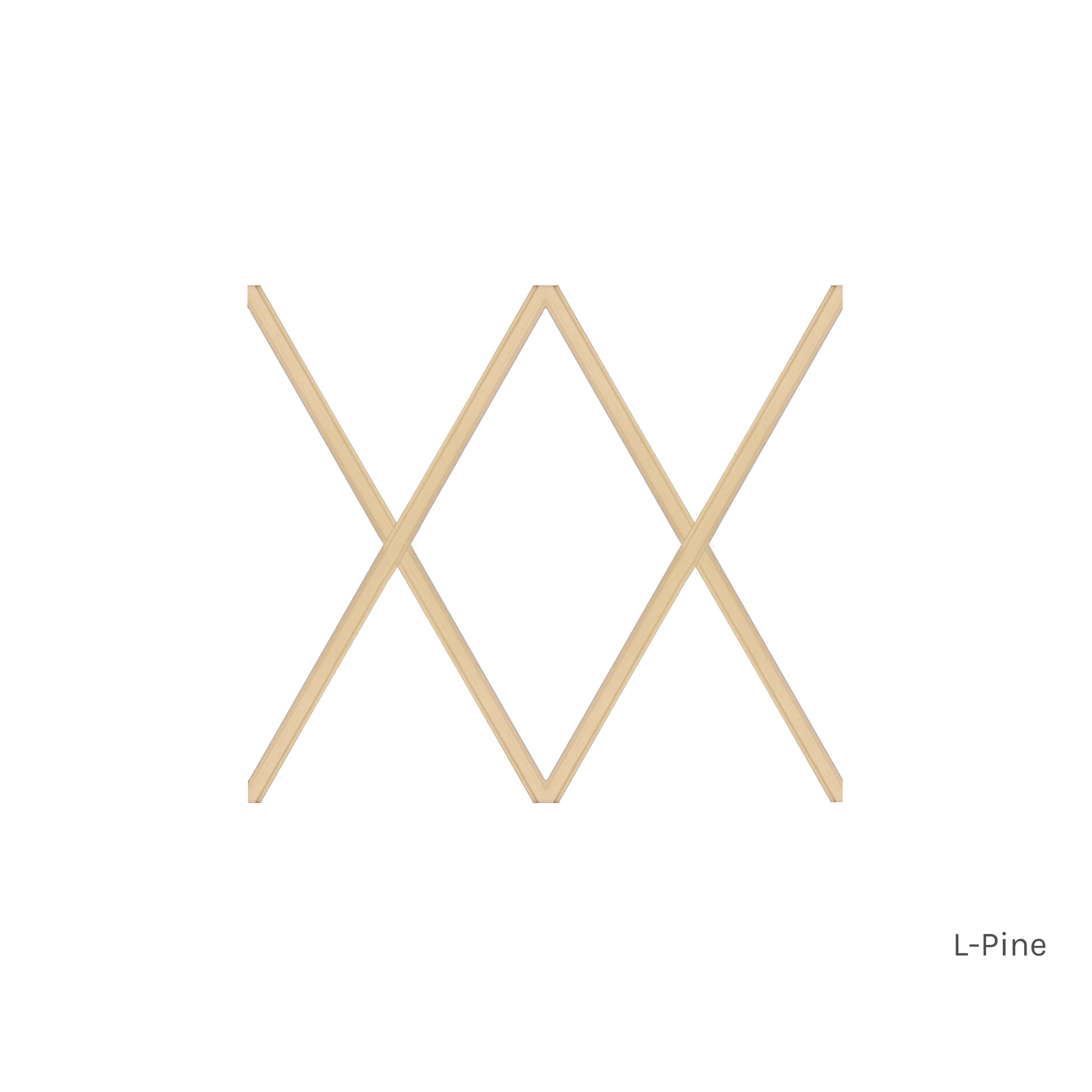 L-Pine 7 light diamond window grid insert