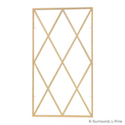 12 Light Diamond Full Surround Grille, L-Pine, K-Surround