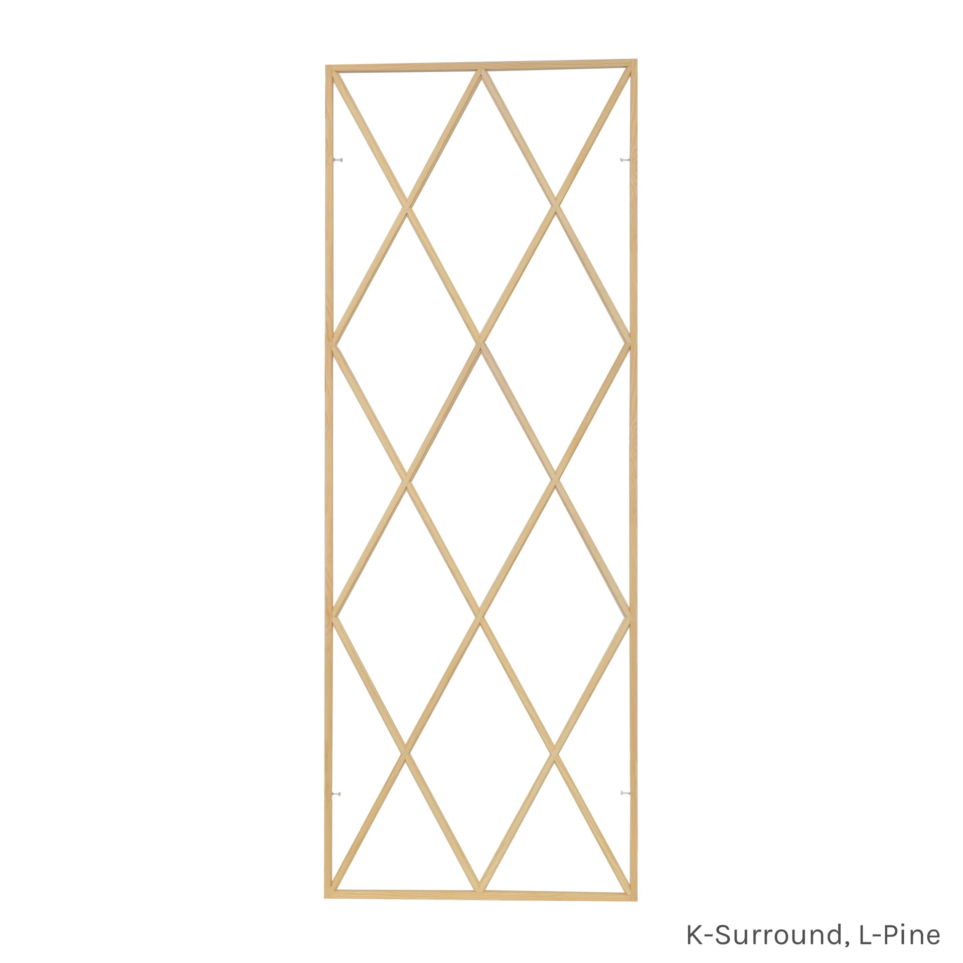 17 Light Vertical Diamond Full Surround Grille, L-Pine, K-Surround