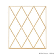17 Light Horizontal Diamond Full Surround Grille, L-Pine, K-Surround