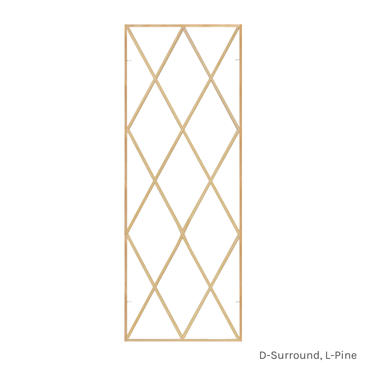 17 Light Vertical Diamond Full Surround Grille, L-Pine, D-Surround