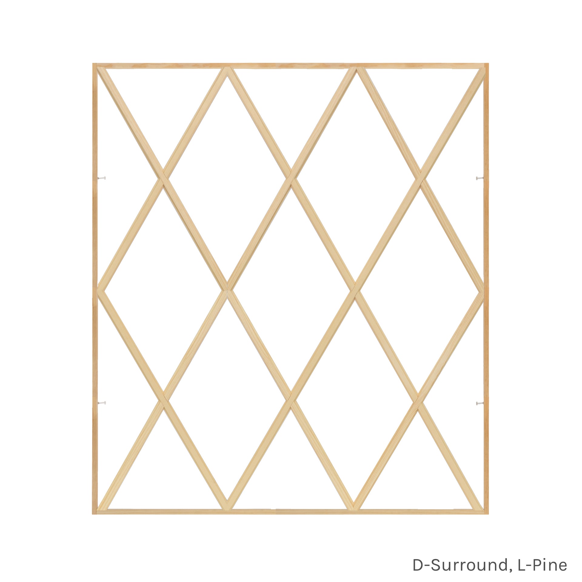 17 Light Horizontal Diamond Full Surround Grille, L-Pine, D-Surround