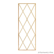 17 Light Vertical Diamond Full Surround Grille, L-Pine, J2-Surround