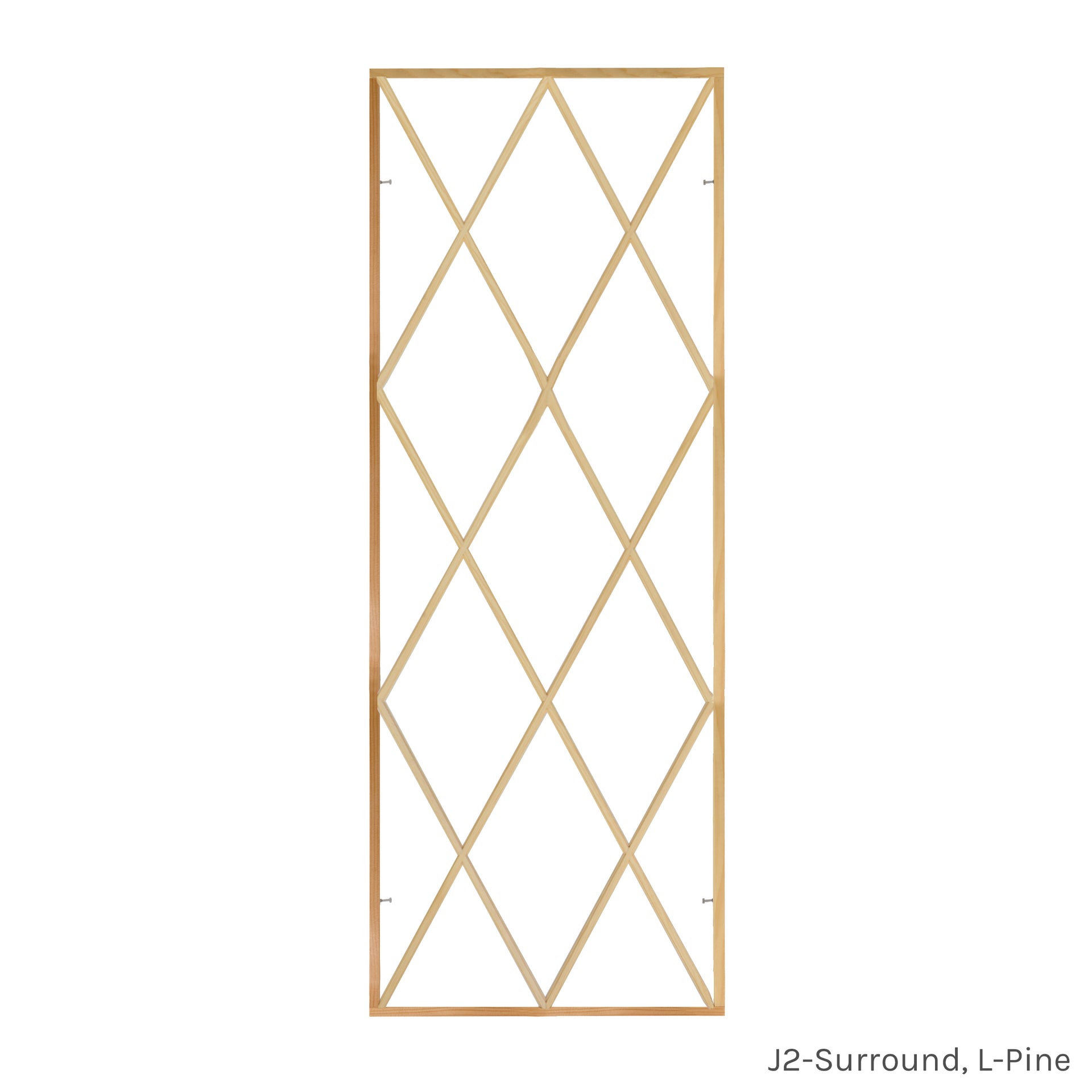17 Light Vertical Diamond Full Surround Grille, L-Pine, J2-Surround