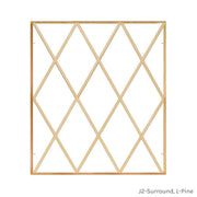 17 Light Horizontal Diamond Full Surround Grille, L-Pine, J2-Surround