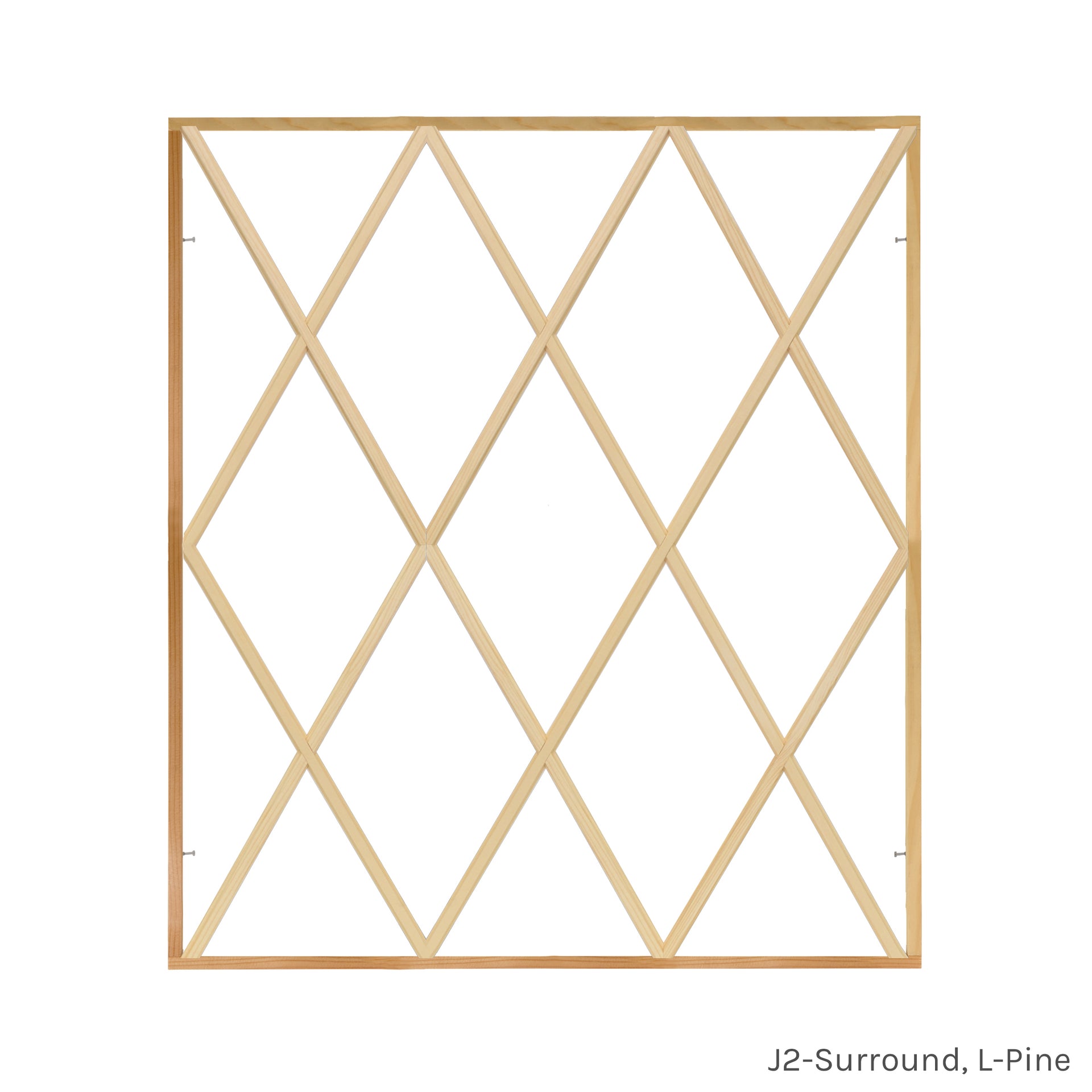 17 Light Horizontal Diamond Full Surround Grille, L-Pine, J2-Surround