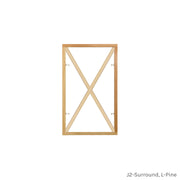 4 Light Diamond Full Surround Grille, L-Pine, J2-Surround