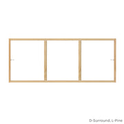 3 light pine customizable window grill insert