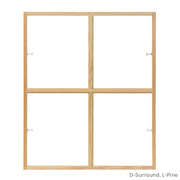 4 light square colonial window grid insert