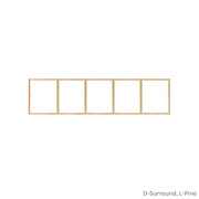 5 light pine colonial window grid insert