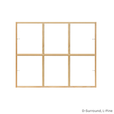 6 light pine colonial window grid insert