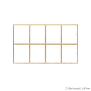 8 light full surround pine colonial window grid insert