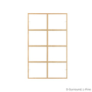 8 light full surround pine colonial window grid insert