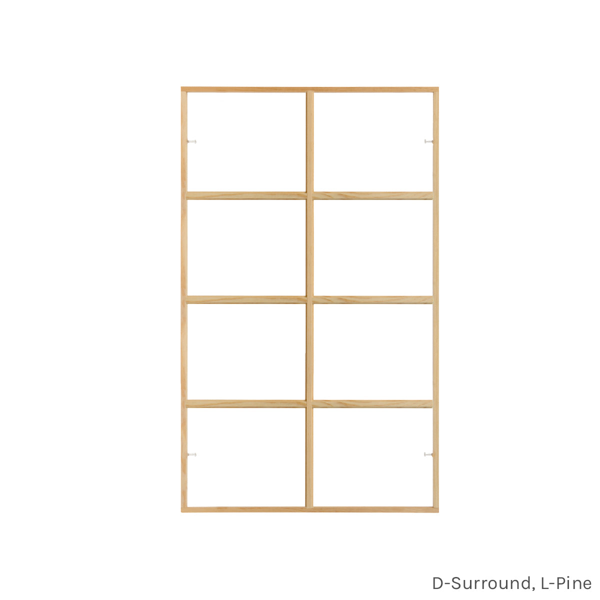 8 light full surround pine colonial window grid insert