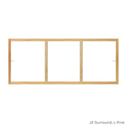 3 light pine customizable window grill insert