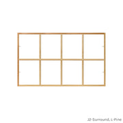 8 light full surround pine colonial window grid insert