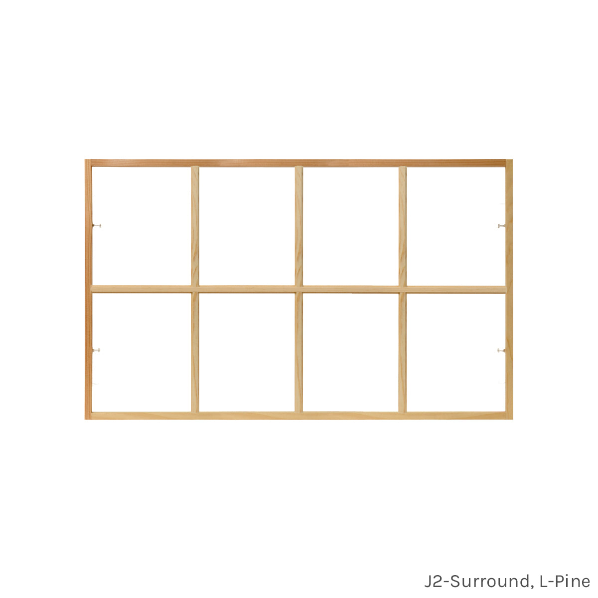 8 light full surround pine colonial window grid insert