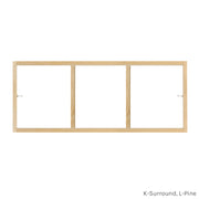 3 light pine customizable window grill insert