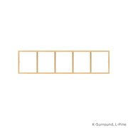 5 light pine colonial window grid insert