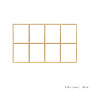 8 light full surround pine colonial window grid insert