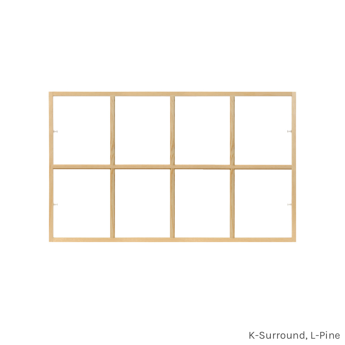 8 light full surround pine colonial window grid insert