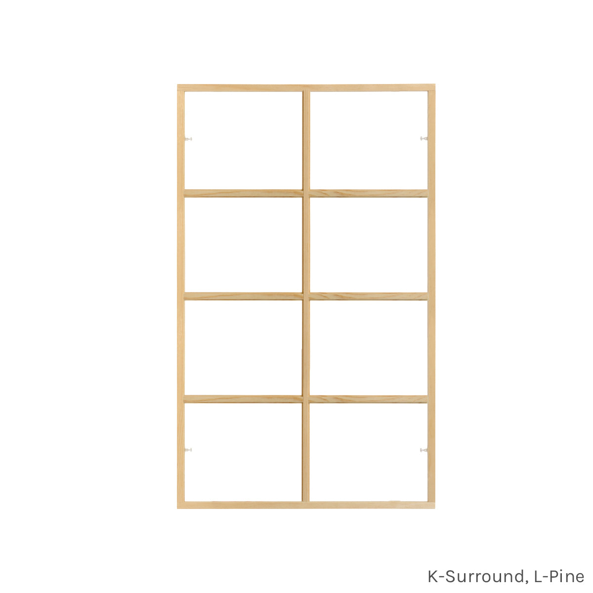 8 light full surround pine colonial window grid insert