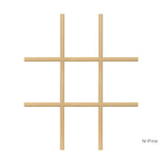 N-Pine 3W3H 9 Light Colonial Standard Profile Window Grille