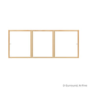 3 light pine customizable window grill insert