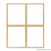 4 light square colonial window grid insert