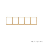 5 light pine colonial window grid insert