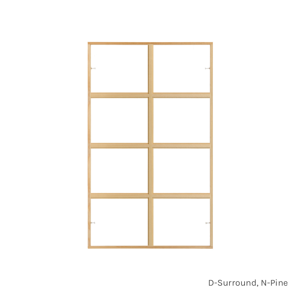 8 light full surround pine colonial window grid insert