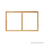 2W1H Pine Full Surround Colonial Grille J2-Surround N-Pine Bar