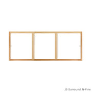 3 light pine customizable window grill insert