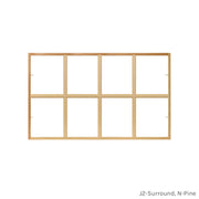 8 light full surround pine colonial window grid insert