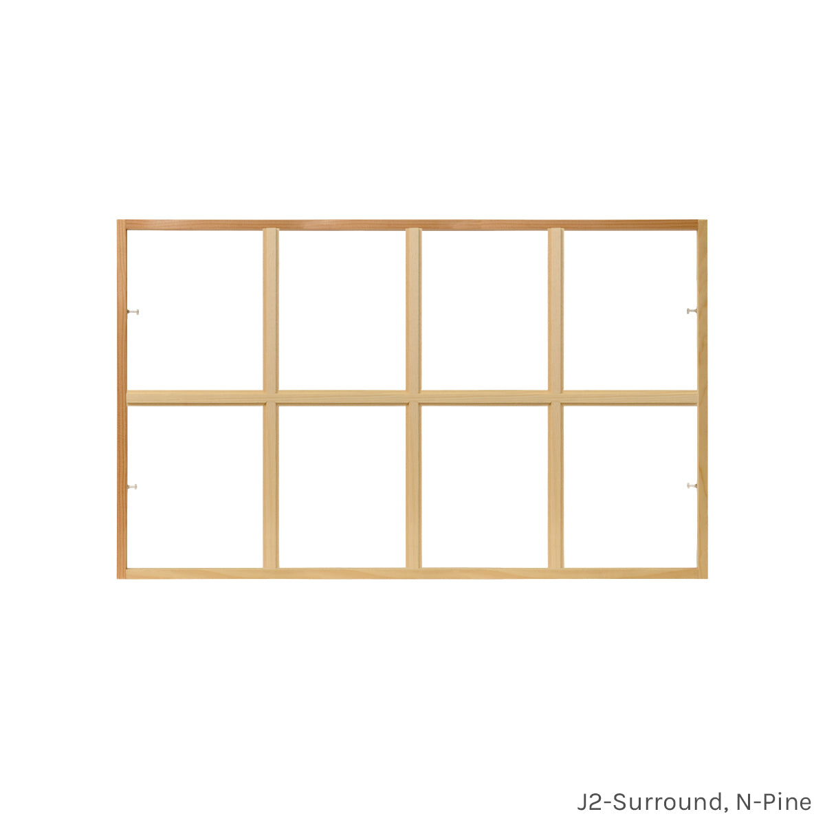 8 light full surround pine colonial window grid insert